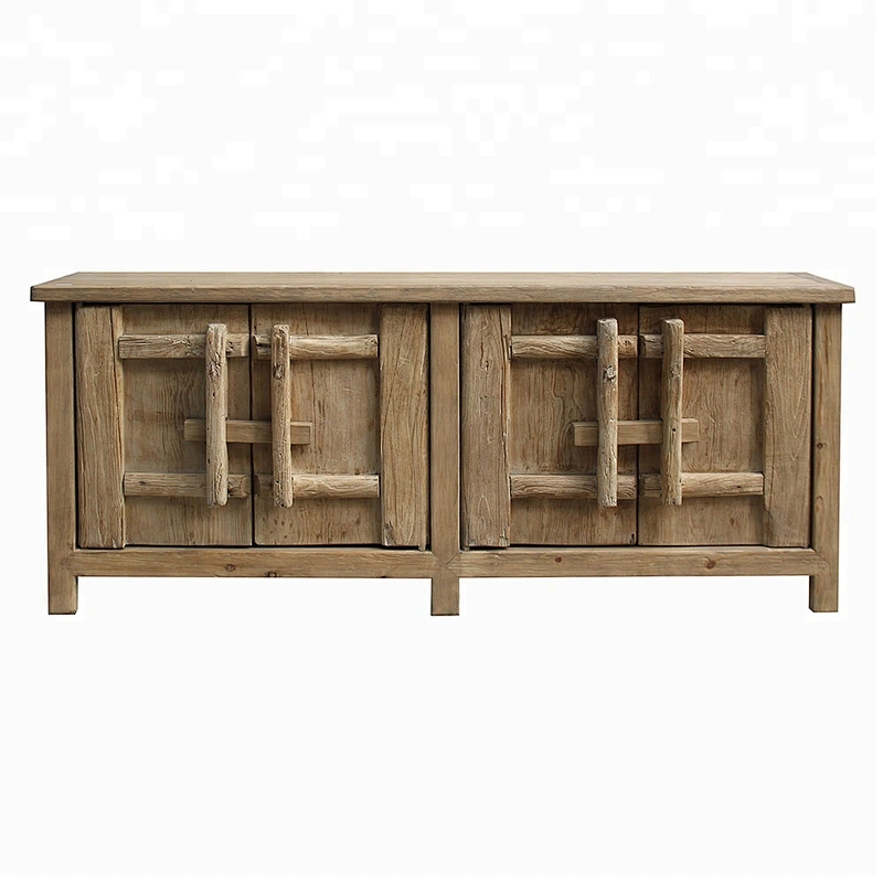 handmade chinese antique rustic reclaimed bleached wood dining room table