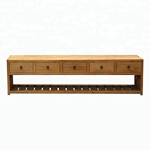 wholesale new designs rustic reclaimed wooden tv cabinet oriental furniture