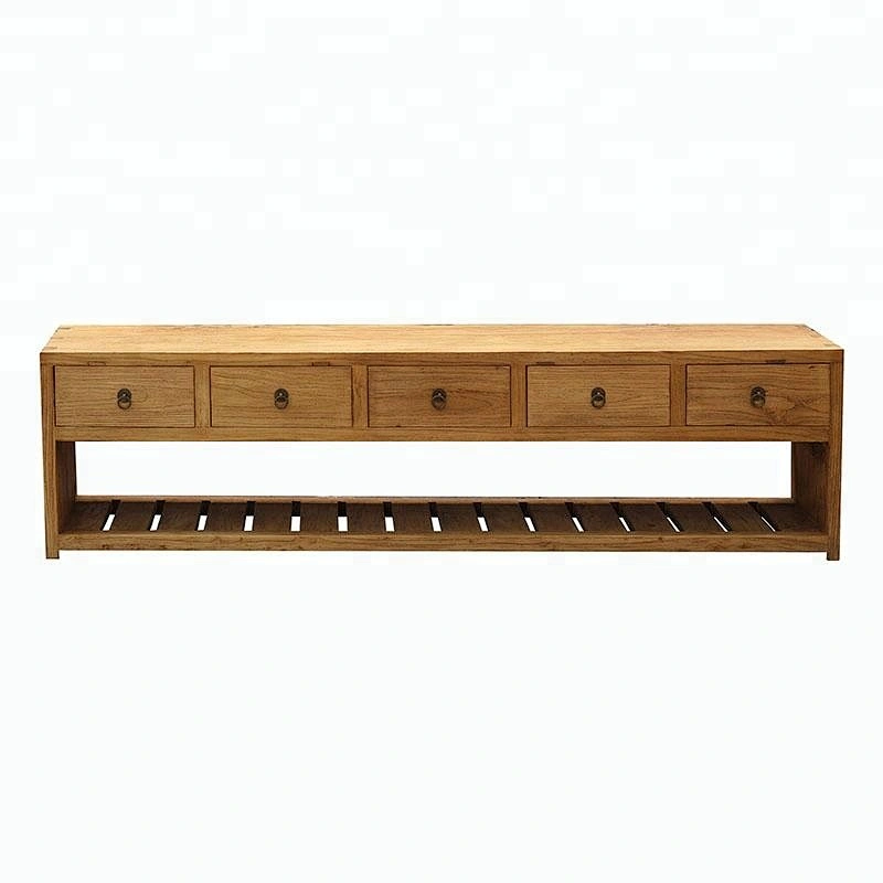 wholesale new designs rustic reclaimed wooden tv cabinet oriental furniture