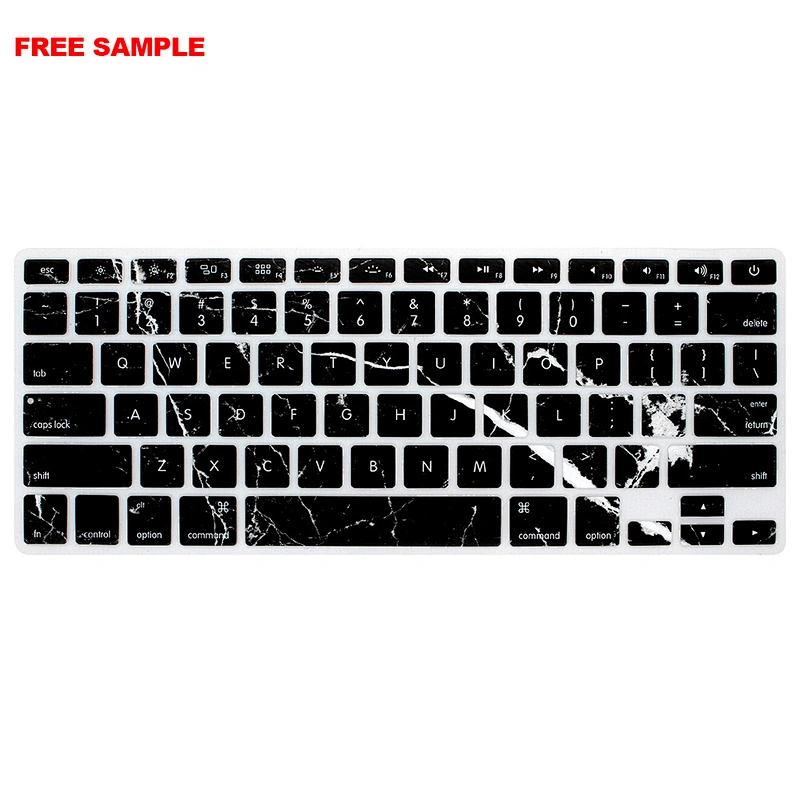 Free Sample Dust-proof Customized Multi Color Silicone Keyboard Cover for Macbook Pro 13 inch