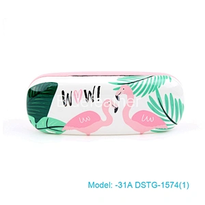 PU leather optical eyewear eyeglass case with custom design