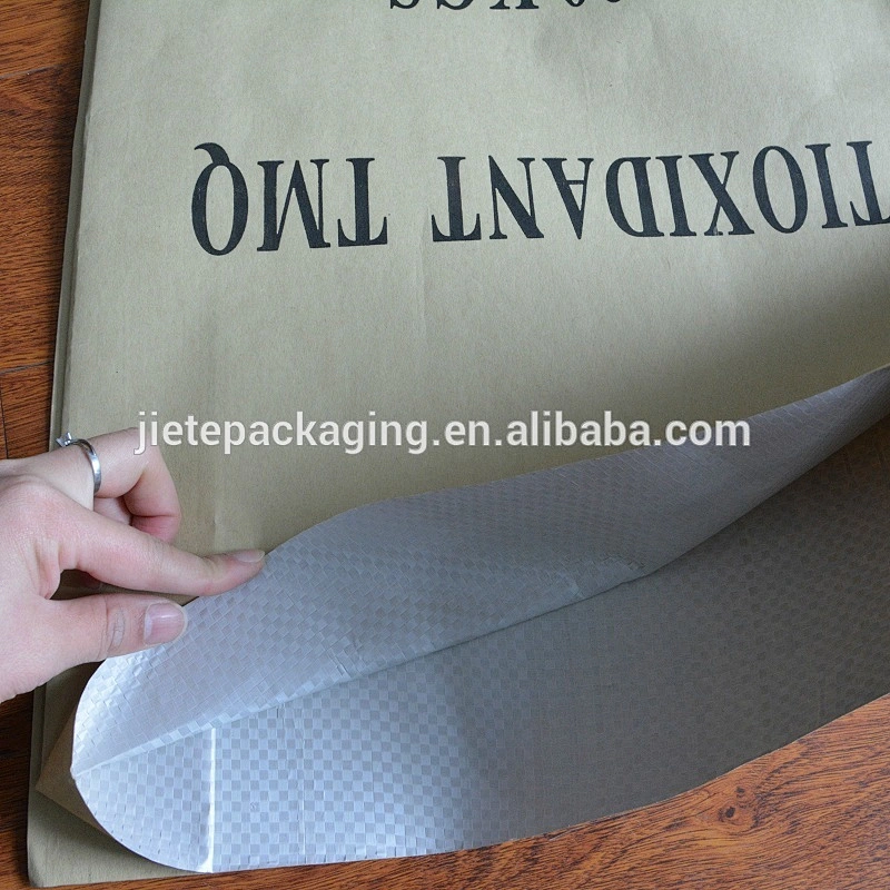 Building and industrial use 25kg kraft paper laminated pp woven cement bag