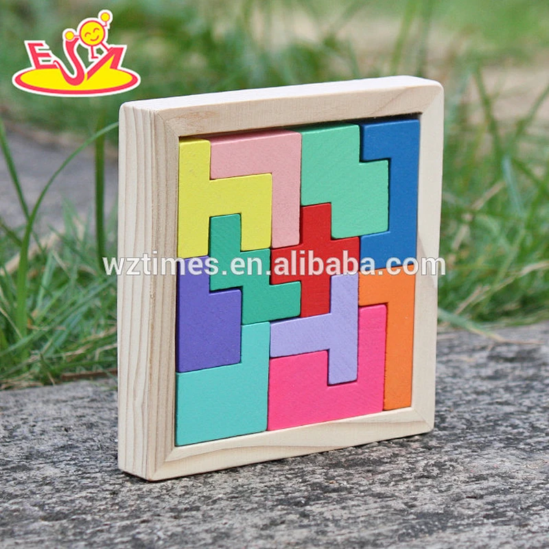 2018 Neues Design Baby Holz Tetris Puzzle pädagogische Kinder Holz Tetris Puzzle beste Design Kind Holz Tetris Puzzle W14A179