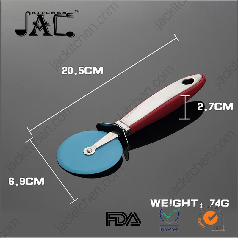 Professional Nonstick Pizza Cutter Blue Coated Wheel