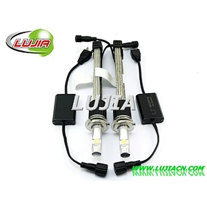 6V-48V 60W XHP70 H7 LED Automotive Headlight Focal Adjustable Fanless L7 6600lm XHP70 LED Car LED Headlight H7 pk G70 P70 V8