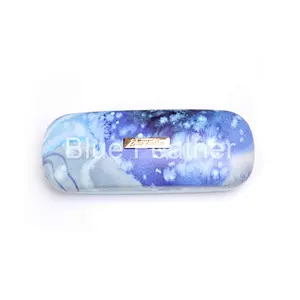Unique PU Case glasses Metal eye glass case Clam shell Case