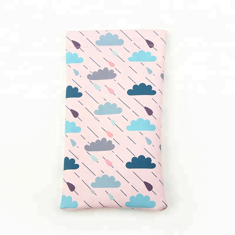 Clouds Printing Soft Sunglasses PU Pouch Glasses Pouch