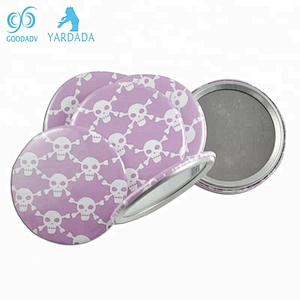 Beauty personal care single side custom small hand mirror / pocket mirror wholesale
