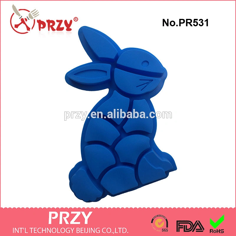 PR531 Rabbit porous silicone cake pan, Eco-Friendly silicone mold, cake tools