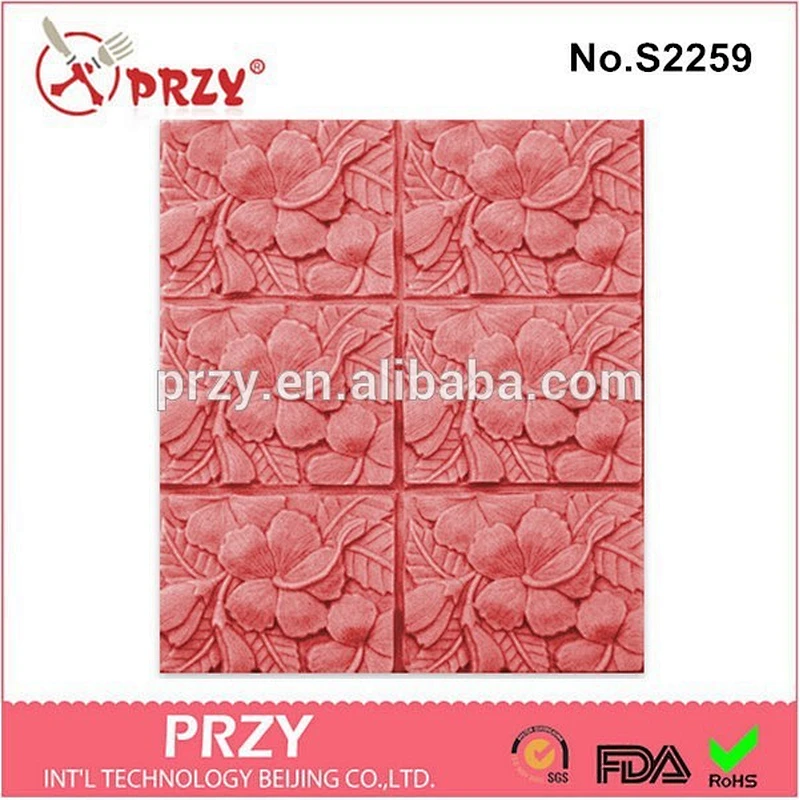 Tray Hibiscus silicone soap molds for soap making