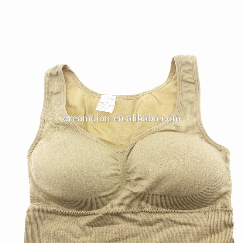 Cami Body Shaper w/ Removable Pads Tank Top Slimming Camisole Vest Bra ShapeWear Popular