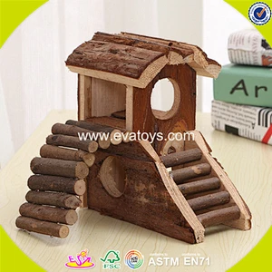 2018 New design wooden mini hamster pet house lovely wooden mini hamster pet house popular wooden mini pet house W06F018