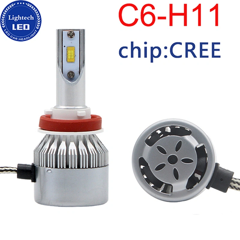 High Quality Dual Color Led Headlight C6 Led Auto Light Lamp H4 H13 9004 9007 H1 H3 H7 H8 H9 9005 9006 Headlight Car Led H11