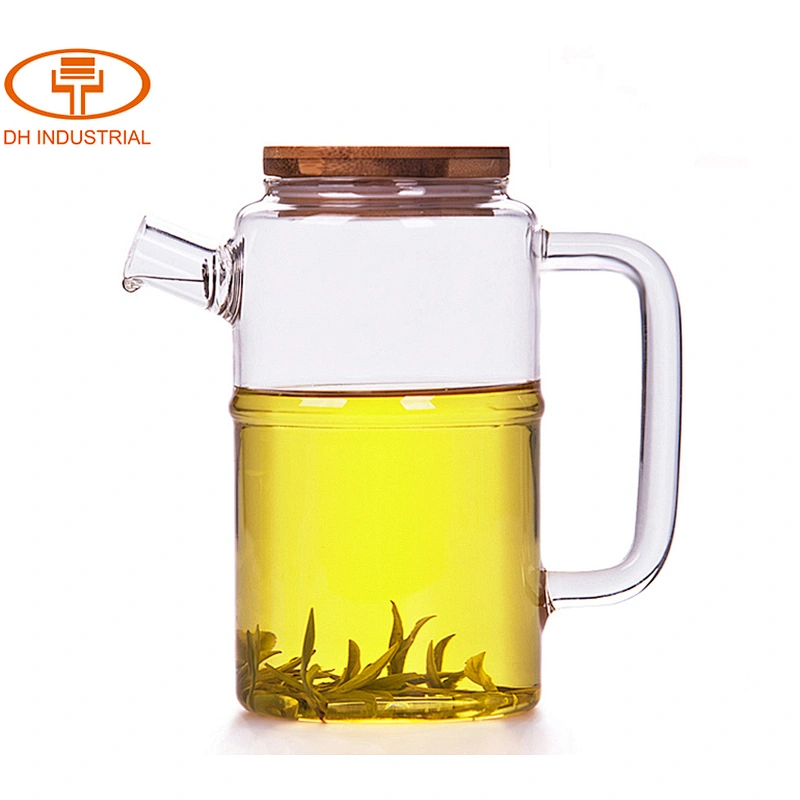 高容量750ml木盖玻璃水壶杯