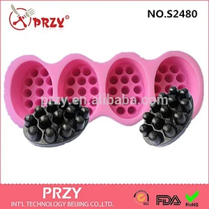 4 cavity massage silicone soap mold silicone molds for soap 3d silicone soap mold