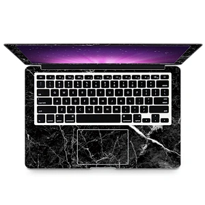 Marble Black Decal skin sticker for macbook pro 13 15 retina air