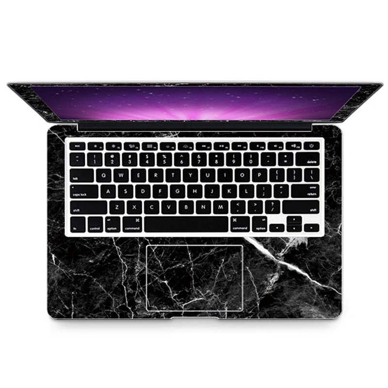 Marble Black Decal skin sticker for macbook pro 13 15 retina air