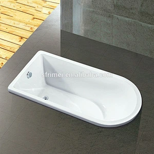 chinese sanitary ware small short clear half-round corner bathtub
