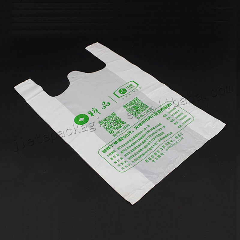 Low price plastic market shopping PE vest t-shirt bag wholesale