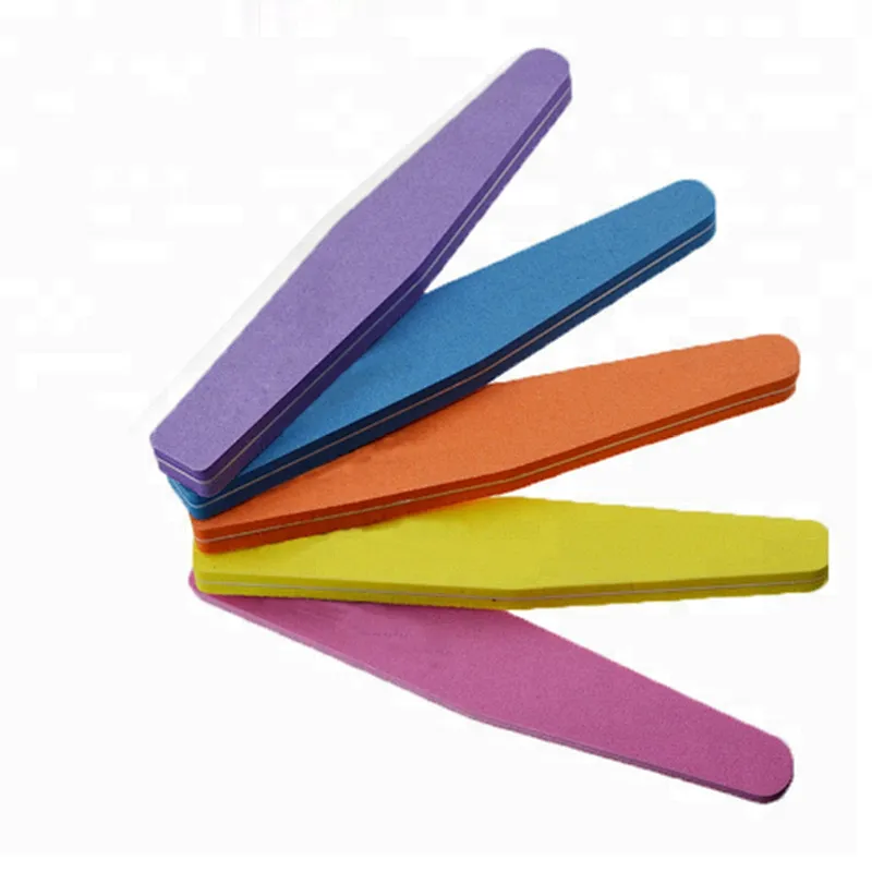 Custom Printed Colourful Disposable Foam Nail Sanding File Professional Nail Polish