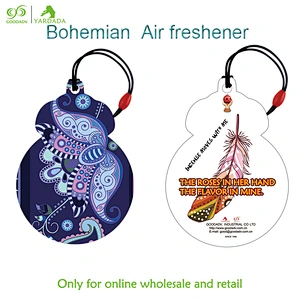 2018 purple abstract graffiti style car air freshener, kitchen / toilet / bedroom suitable for removing odorous paper.