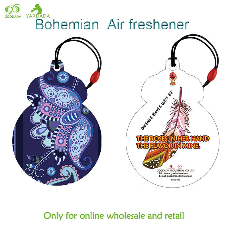 2018 purple abstract graffiti style car air freshener, kitchen / toilet / bedroom suitable for removing odorous paper.