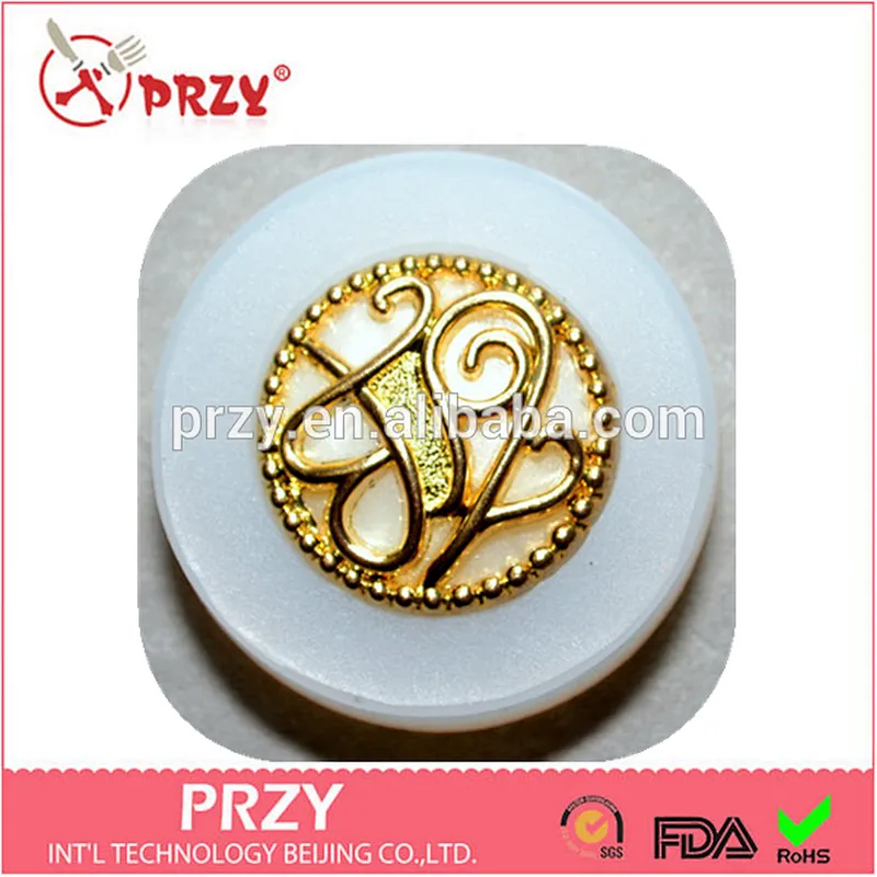 Eco-friendly High Quality Fondant Cake Baking Tools,Button Silicone Resin Mold