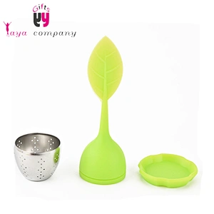 Hot Sale Kitchen Tools Stainless Steel Tea Infuser Silicone Filter