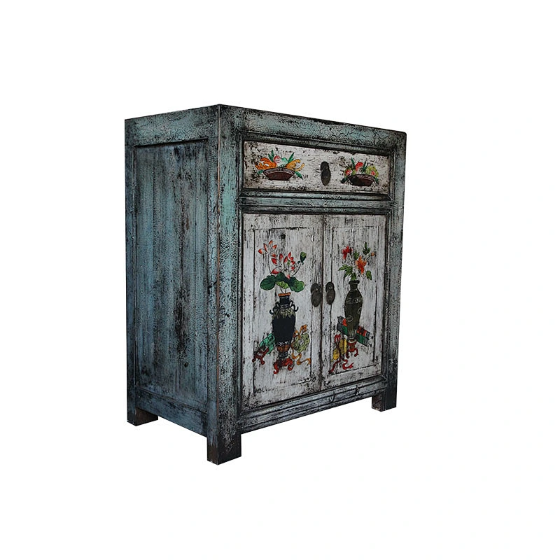 chinese lacquer oriental distressed painted buffet furniture