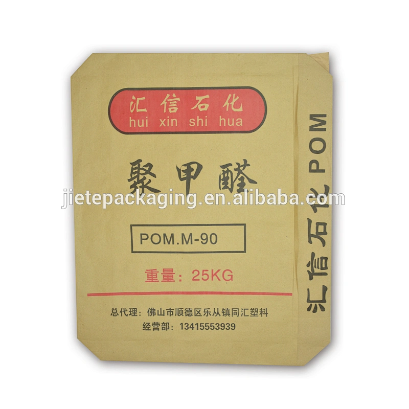 25kg 50kg cement, flour, chemical in kraft paper bag with valve port