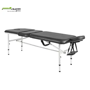 Wholesale Aluminum portable massage bed Medical equipment spa furniture With 5cm thickness foam and carry bag