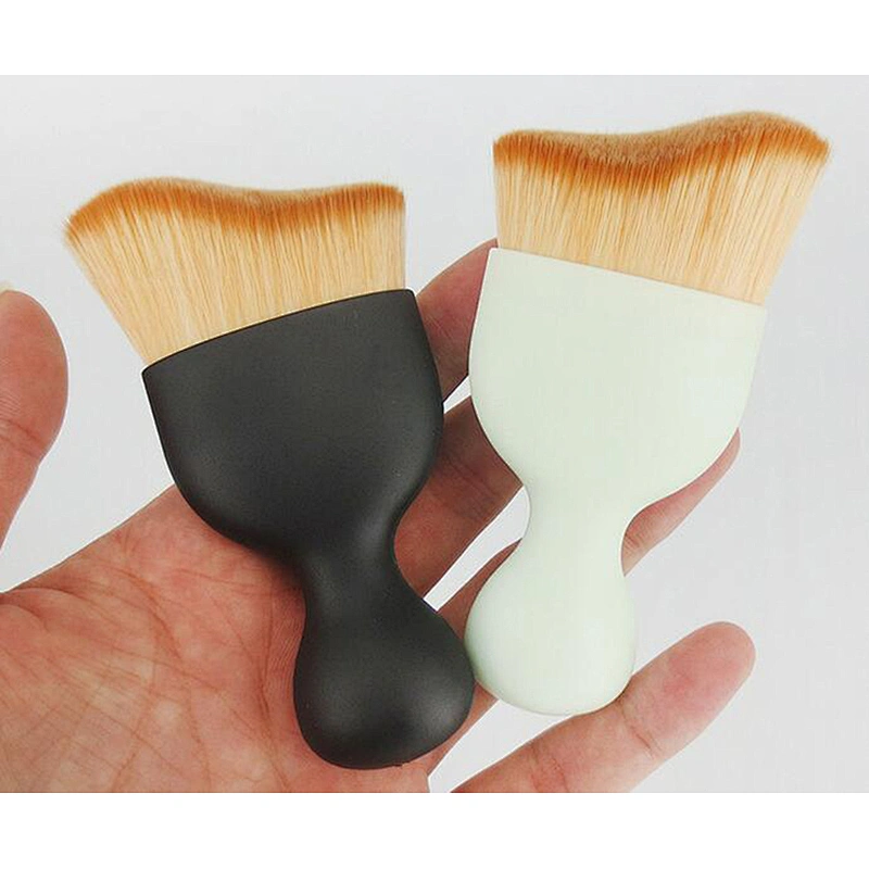 wholesale 2017 new curved face foundation high quality small profession cosmetic makeup brush