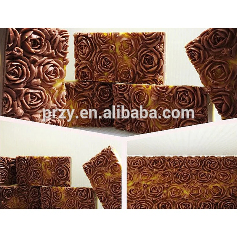 S1787 rectangle rose soap mold 3d silicone soap mold