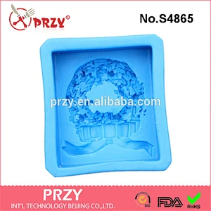 S4865 rectangle flower soap mold silicone rubber mold food grade silicone soap mold