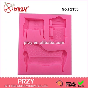 F2155 Baroque Furniture Silicone Fondant Mould,silicone cake decorating mold,food grade fondant molds