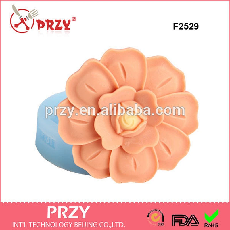 F2529 fondant mold flower shape silicone fondant mold