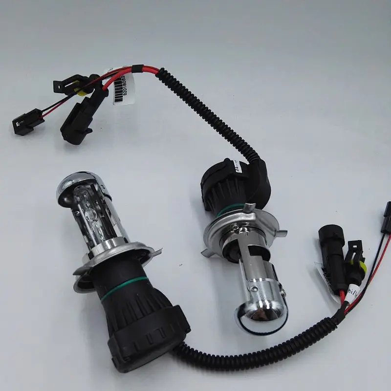 H4 Hi/Lo hid xenon headlight high low beam 35w with big waterproof relay harness wire fits all HID xenon bulbs