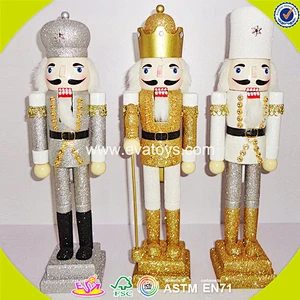 Wholesale wonderful household decoration red wooden nutcracker,delicate red wooden nutcracker ,best gift nutcracker W02A009