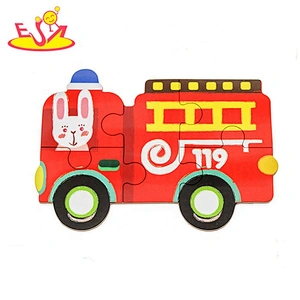 2019 New hottest 6 pattern wooden car jigsaw puzzles for children W14N010