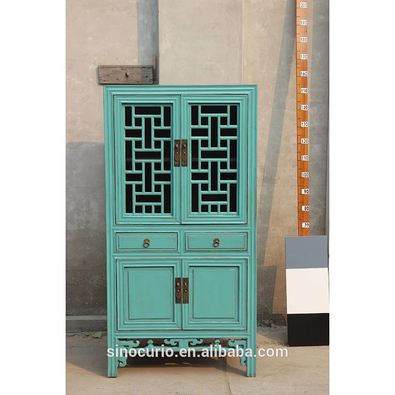 Antique furniture painted Shanxi wardrobe