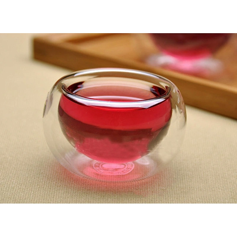 2019 Hot Sale Heat Resistant Glass Tea Cup Double Wall Glass Cup for Gift Eco-friendly Borosilicate Tea Mug