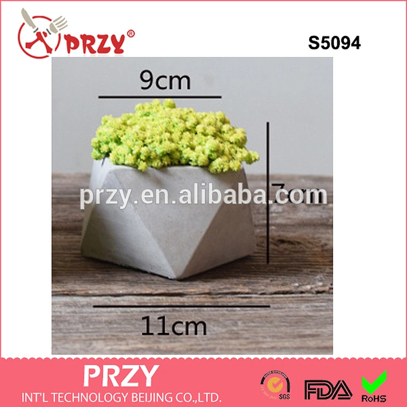 S5094 silicone mold New geometric flower pots concrete cement 3d vase handmade flowers simple multi - flower pot molds