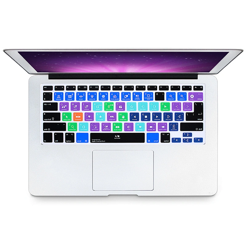 Waterproof final cut pro Shortcuts custom silicone keyboard cover Silicone Keyboard Cover For macbook pro 13