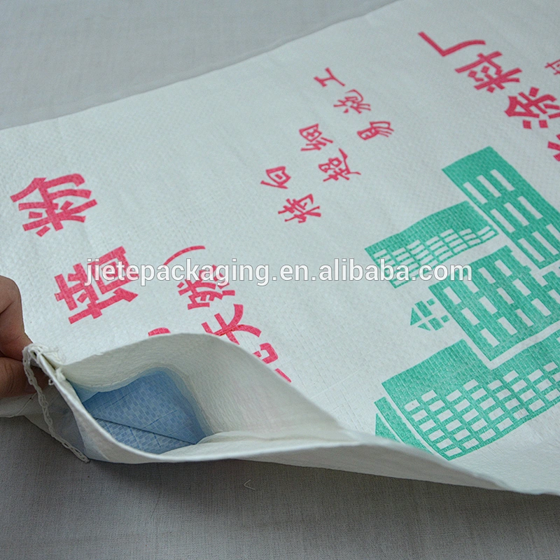 PP woven putty powder, coating, cement, sand bag with color printing with valve port