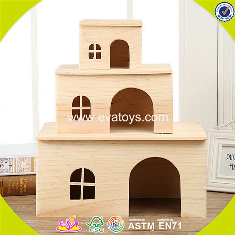 2018 New design wooden pet house lovely wooden pet house cute wooden pet house W06F019