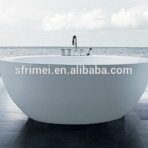 Luxury Classical Clear Acrylic Soaking Bathtub Round Freestanding Bathtub