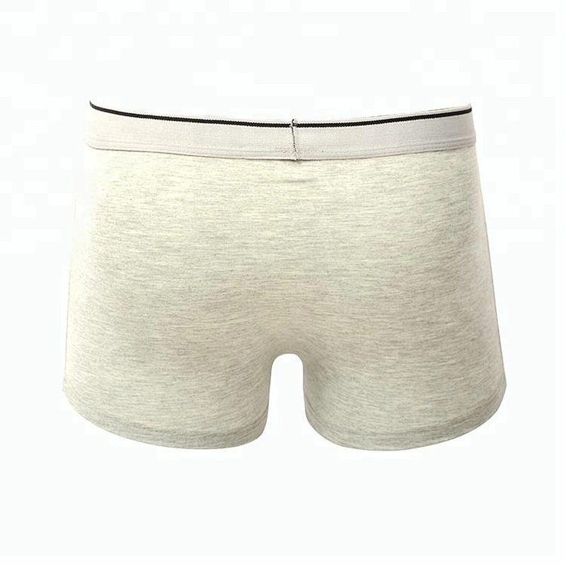Custom Plain Cotton Double Layer Man Boxer underwear