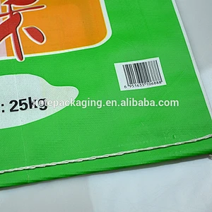 25kg accept custom order plastic pp woven material rice bag with matt film new design
