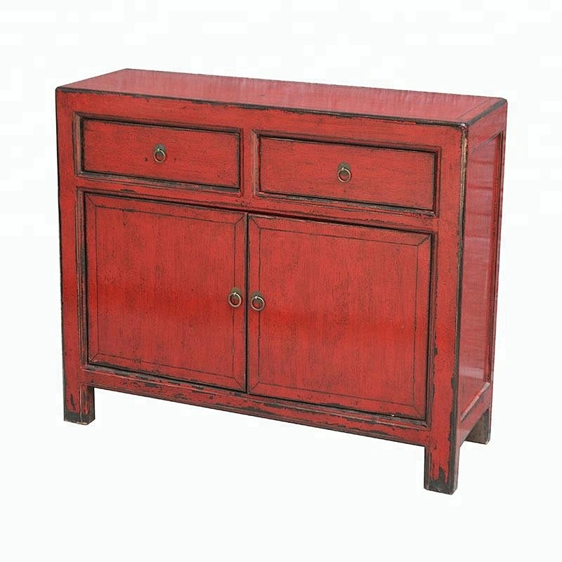 chinese antique distressed furniture oriental lacquered buffet