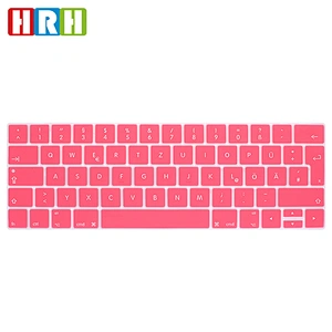 Ultra Slim Color Silicone keyboard german keyboard Protector for Macbook Pro Touch Bar European Version
